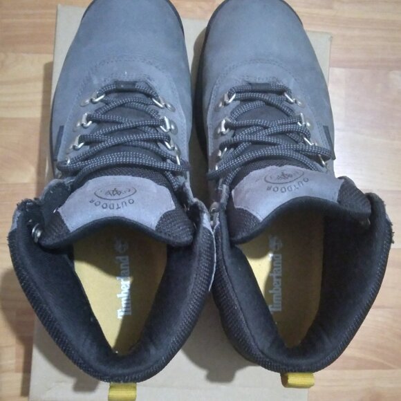 Timberland White Ledge Hiking Boots Mens Gray Leather Lace-Up Ankle - (8.5) (US) - Picture 3 of 5